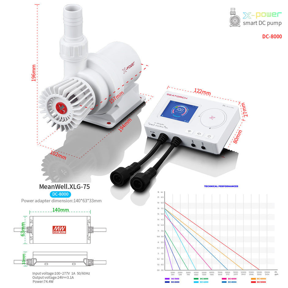 X-POWER Smart DC Pump 8000