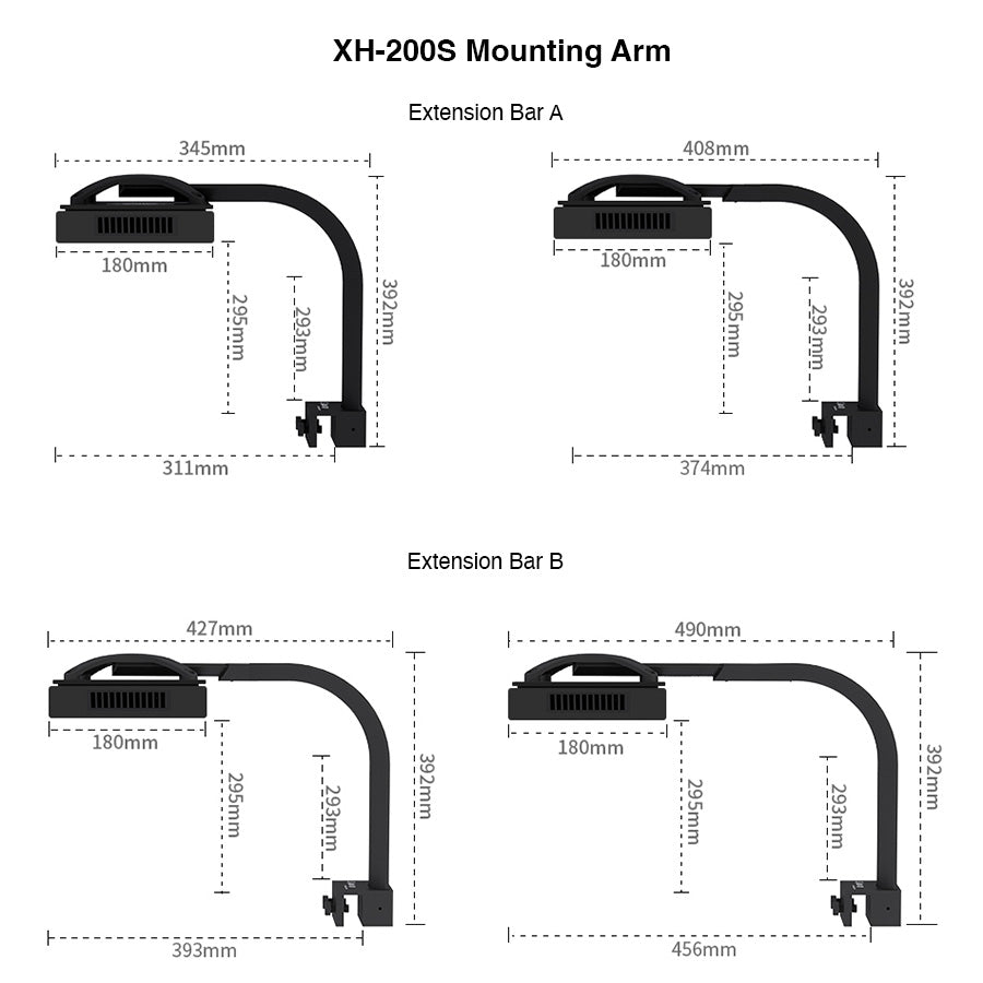 aquarium light mounting arm, reef tank light bracket, LM35 Pro mounting system, aquarium LED light holder, rimless tank light mount, marine aquarium lighting accessory, Seatorch mounting arm, reef aquarium light support
