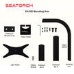 aquarium light mounting arm, reef tank light bracket, LM35 Pro mounting system, aquarium LED light holder, rimless tank light mount, marine aquarium lighting accessory, Seatorch mounting arm, reef aquarium light support
