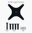 X-15 Light Holder, LM-15 Pro mount, LM-25 Pro light holder, Seatorch light mount, aquarium light bracket, reef light mounting clamp, marine aquarium lighting accessory, LED aquarium light holder, Flying Wing System, reef tank light mount
